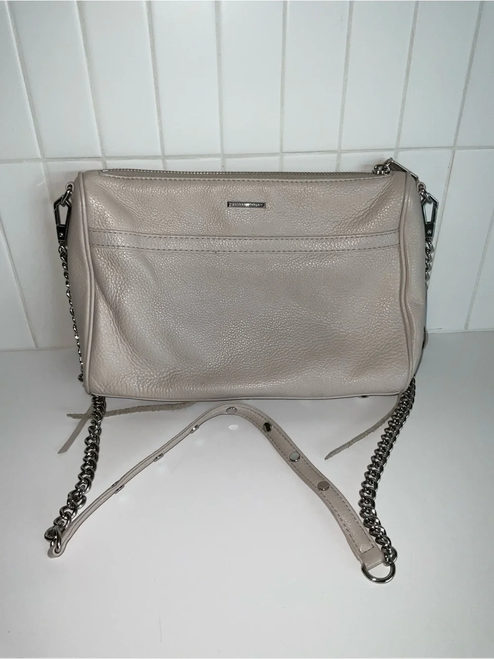 Rebecca Minkoff Mac Grey Crossbody Leather Bag